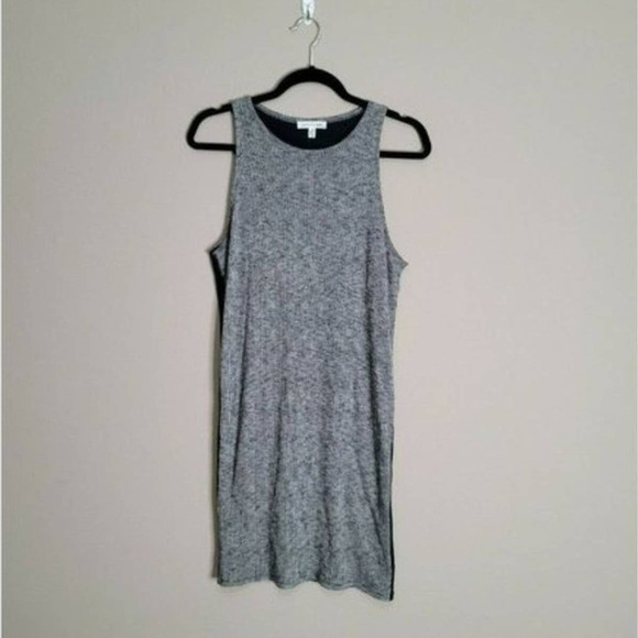 Rag & Bone Colorblock Ribbed Knit Jersey Back Sleeveless Shift Dress Gray Size L - Picture 1 of 6